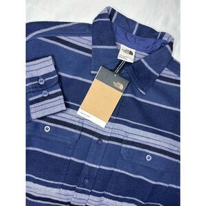 The North Face Arroyo Long Sleeve Flannel Shirt Cave Blue Men Size Small $90 NWT